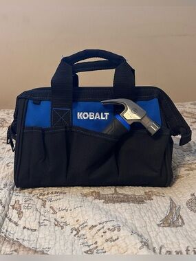 KOBALT tool bag and hammer